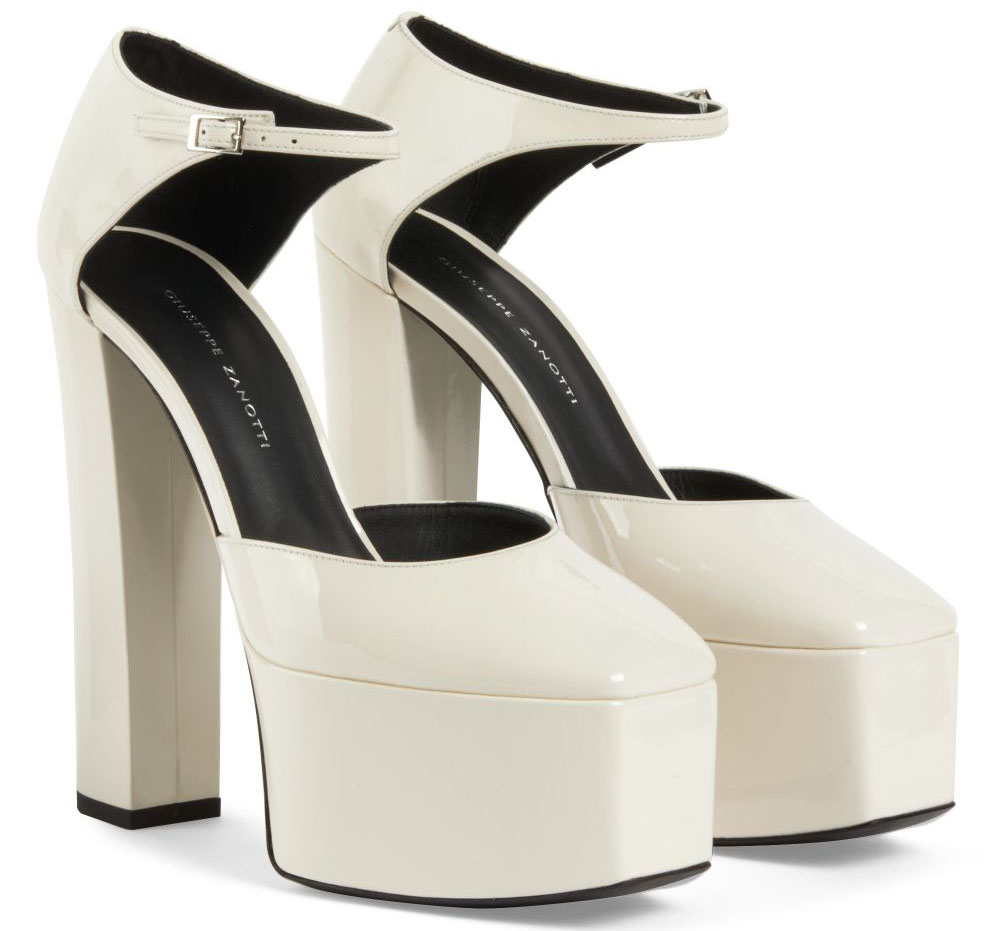 The Bebe sandals boast 6-inch towering heels and 2.7-inch platforms