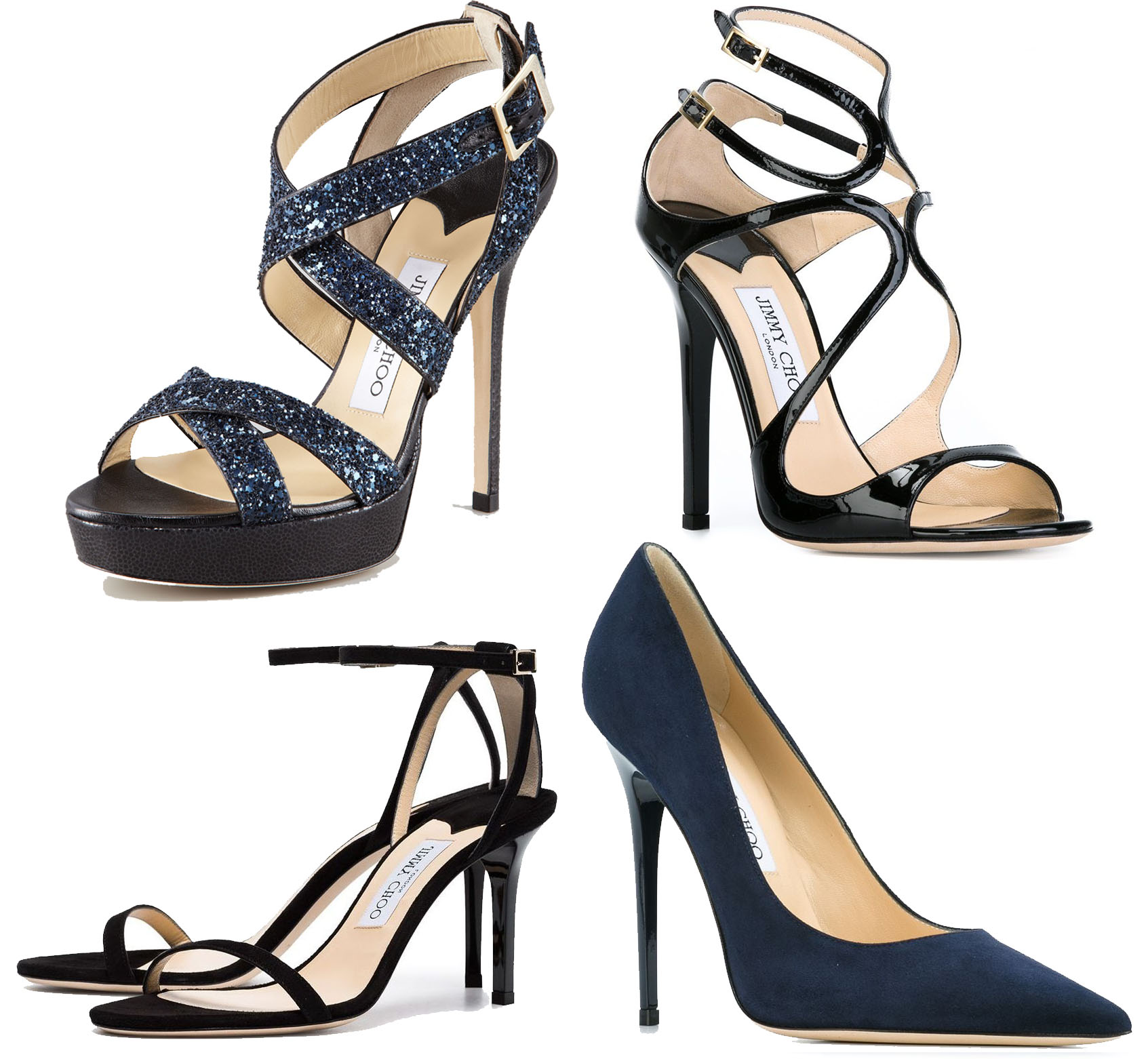 Jimmy Choo’s most coveted styles include the glittery platform Vamp, the strappy Lance sandal, the minimalist Minny, and the sleek pointed-toe Anouk pump