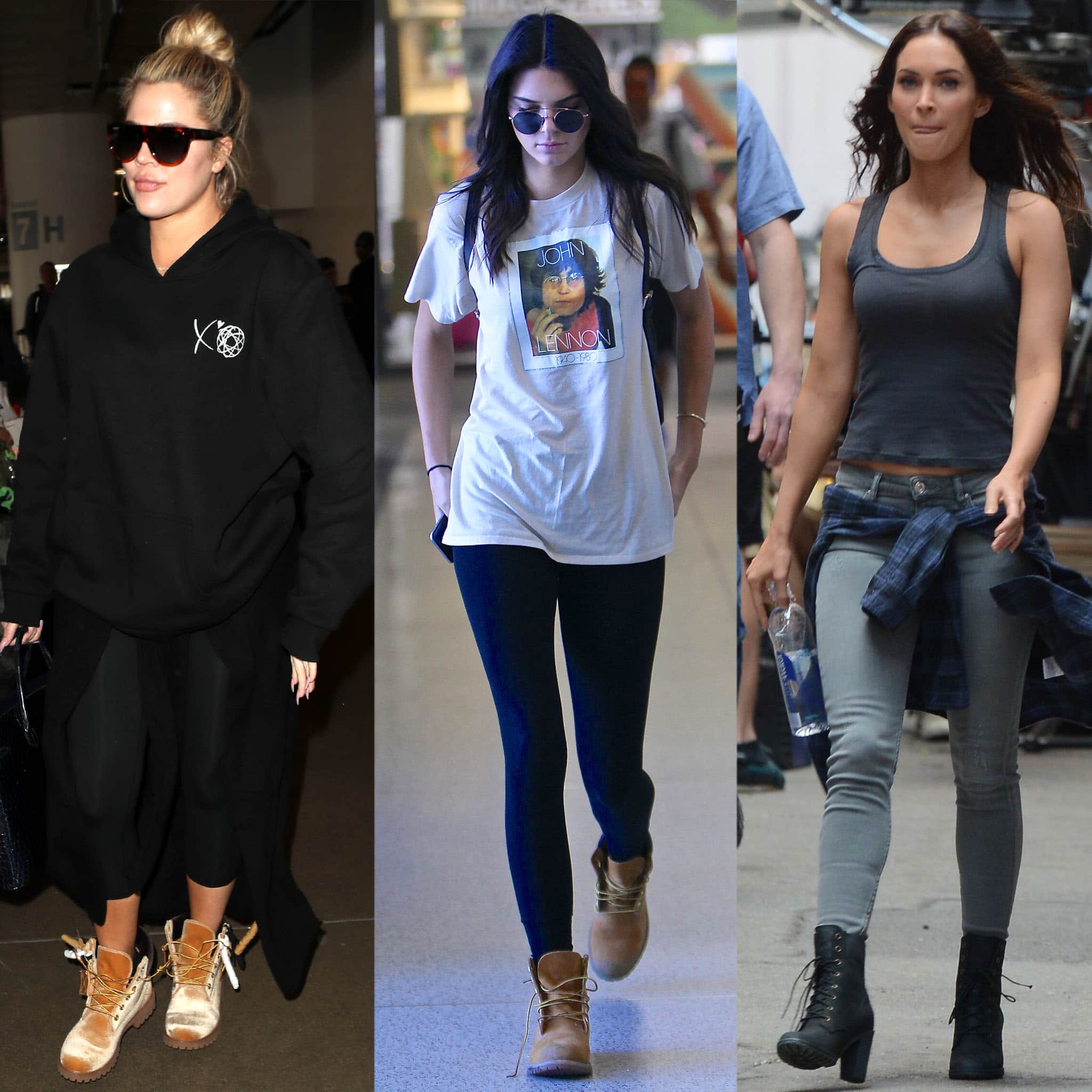 Khloé Kardashian, Kendall Jenner, and Megan Fox prove the enduring appeal of Timberland boots, styling the rugged classic everywhere from the airport to film sets
