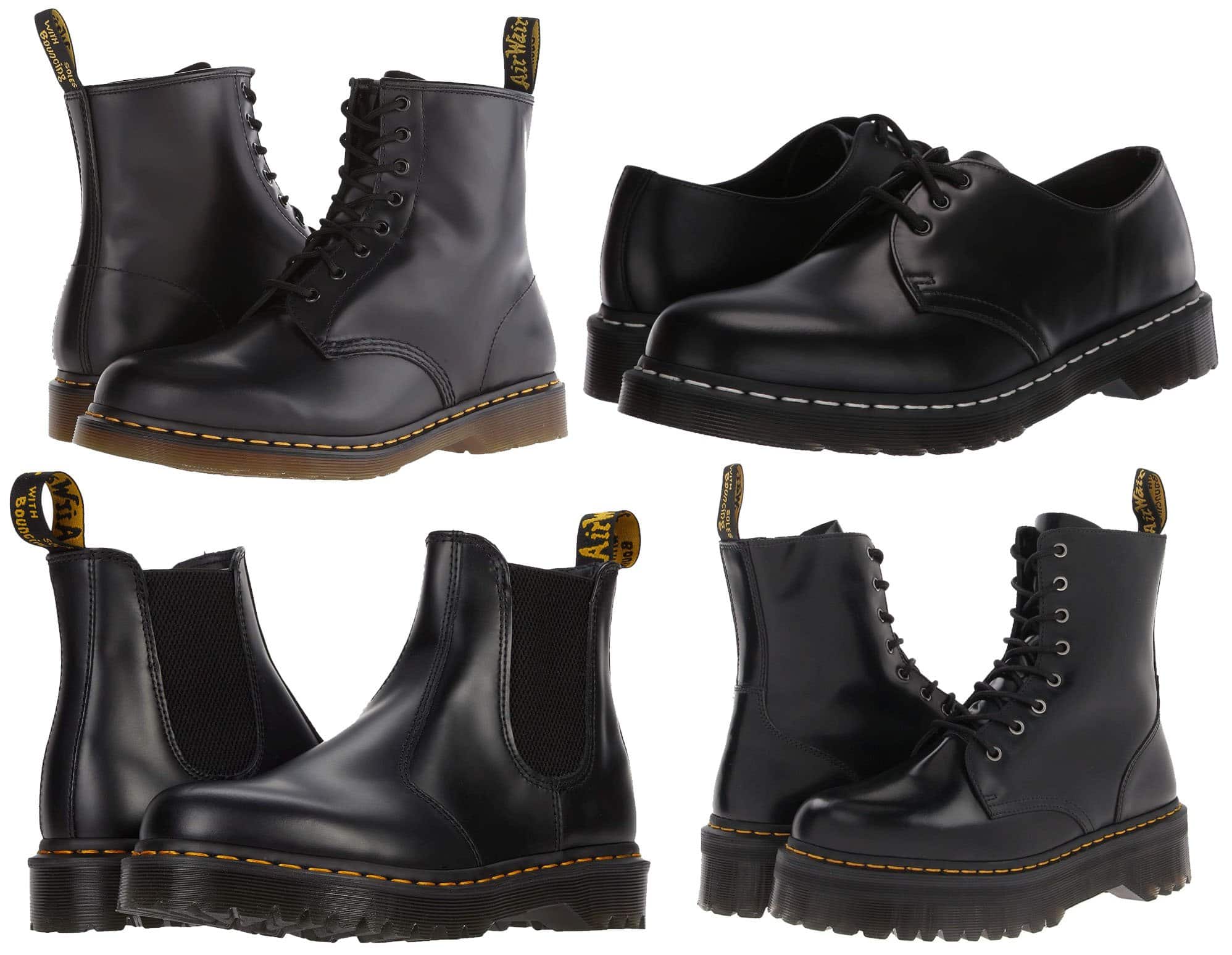 Dr. Martens’ classic silhouettes—ranging from lace-up 1460 boots to chunky platforms, Chelsea boots, and low-top oxfords—offer timeless durability with an edge