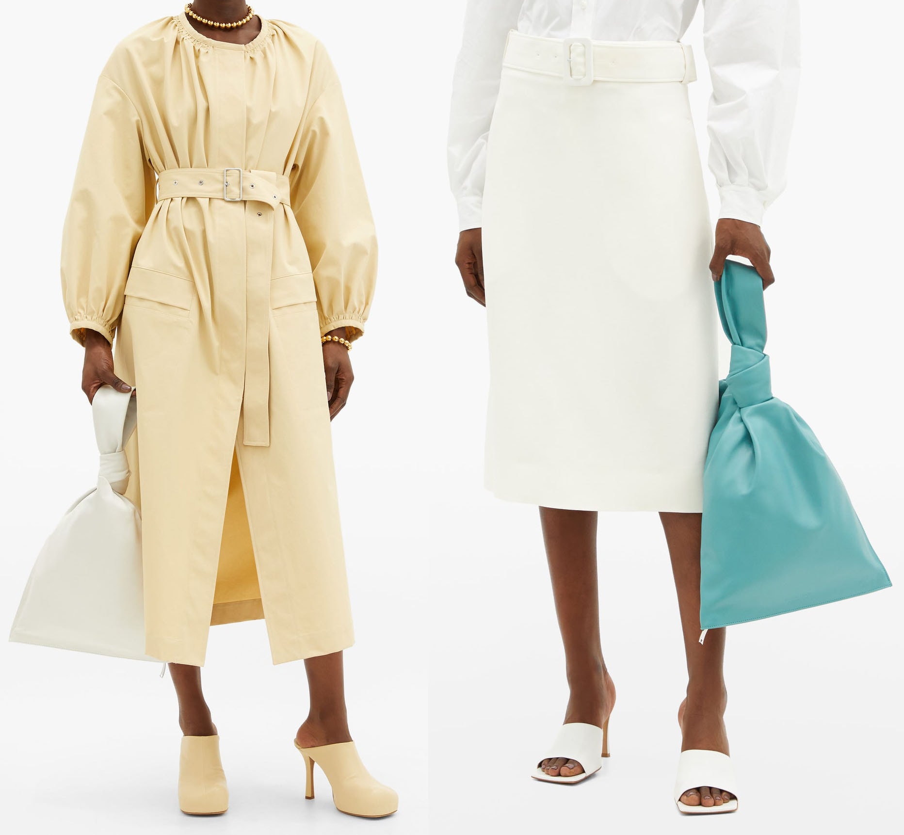Bottega Veneta's Twist pouch bag is defined by the knotted wrist strap