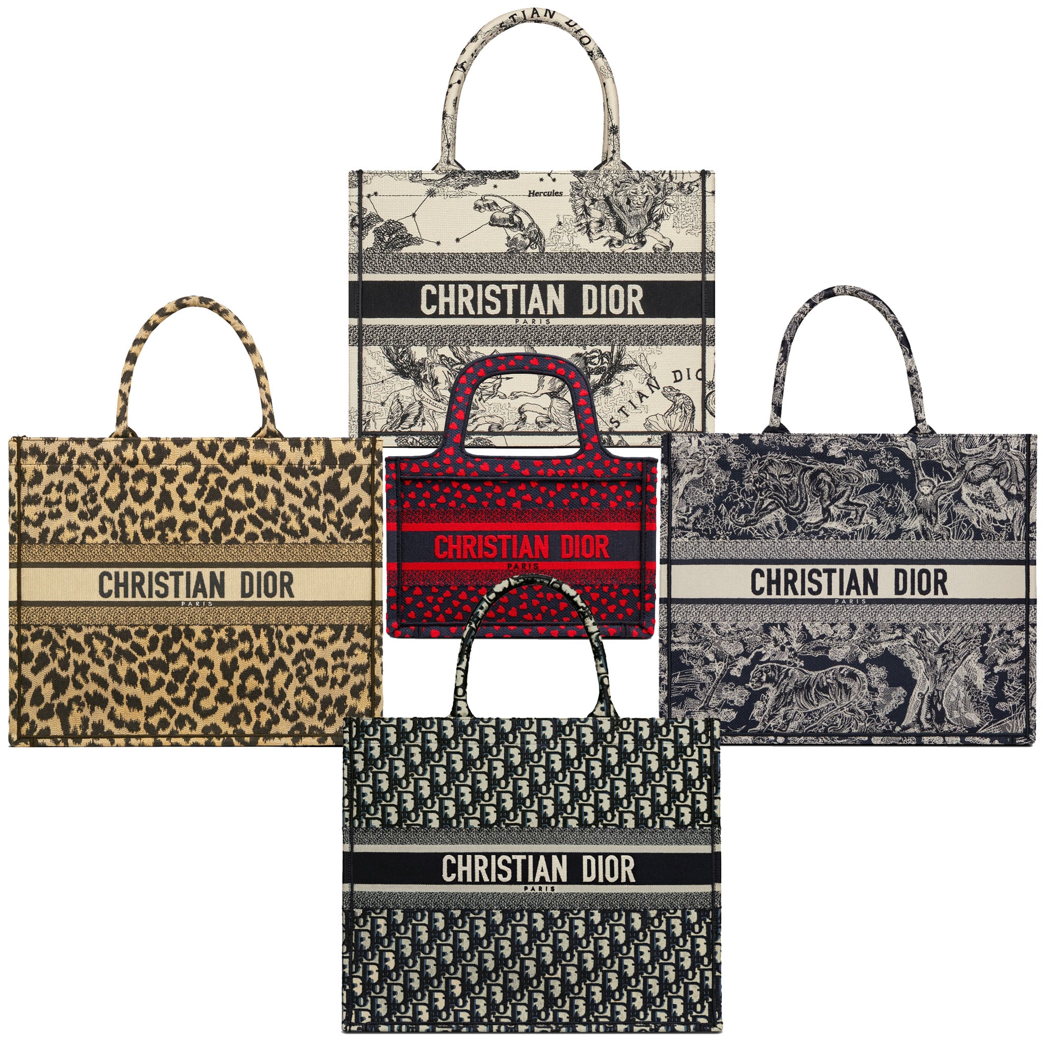 The Dior Book tote has become a staple of the Dior aesthetic, adorned with the Christian Dior signature on the front