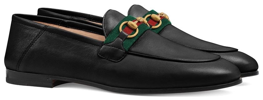 Gucci's Brixton loafers combine supple Italian leather, the iconic horsebit and Web detailing, and a collapsible heel that transforms the classic loafer into a backless mule