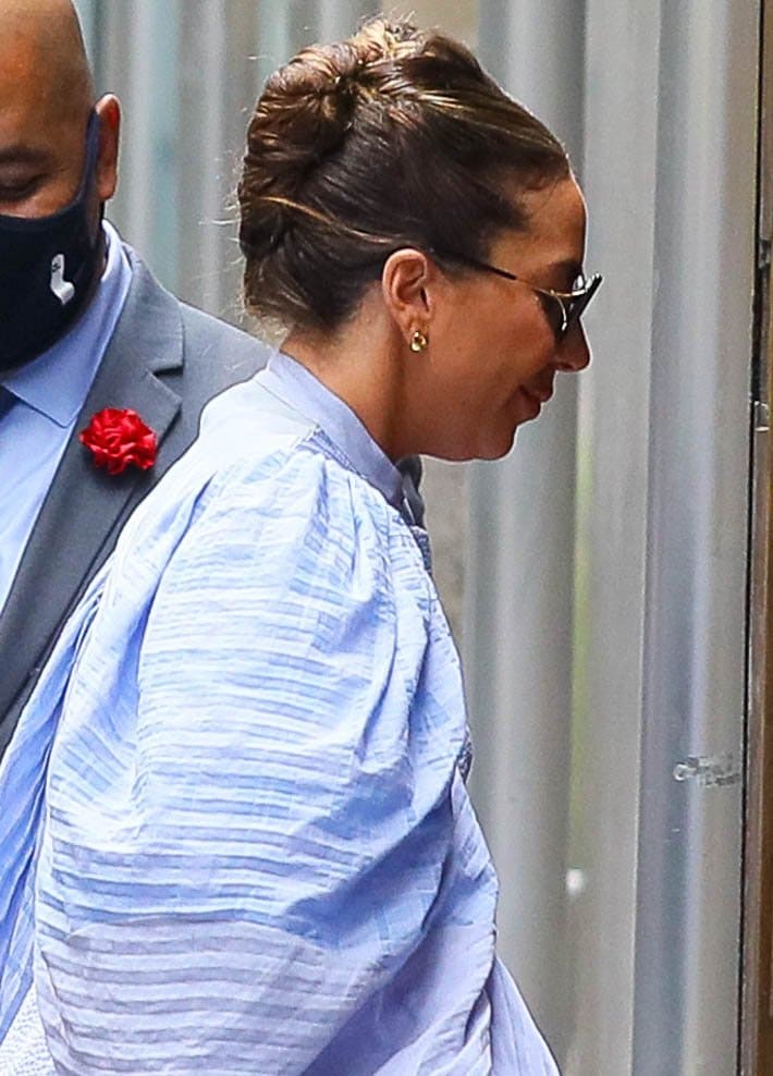 Lady Gaga wears a perfectly coiffed French twist updo