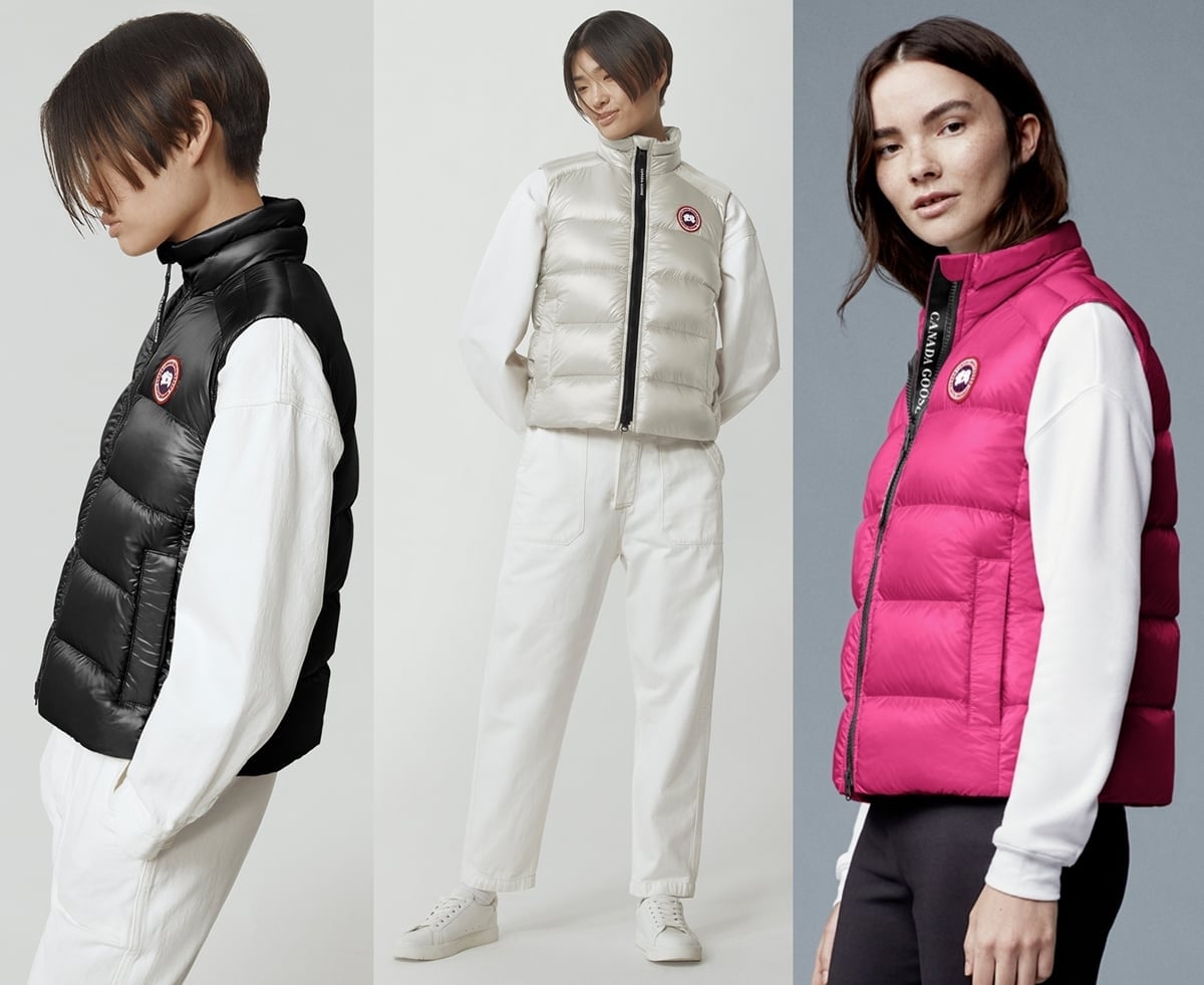 Canada Goose's lightweight Cypress down vest is made from 100% recycled nylon with a water repellent finish