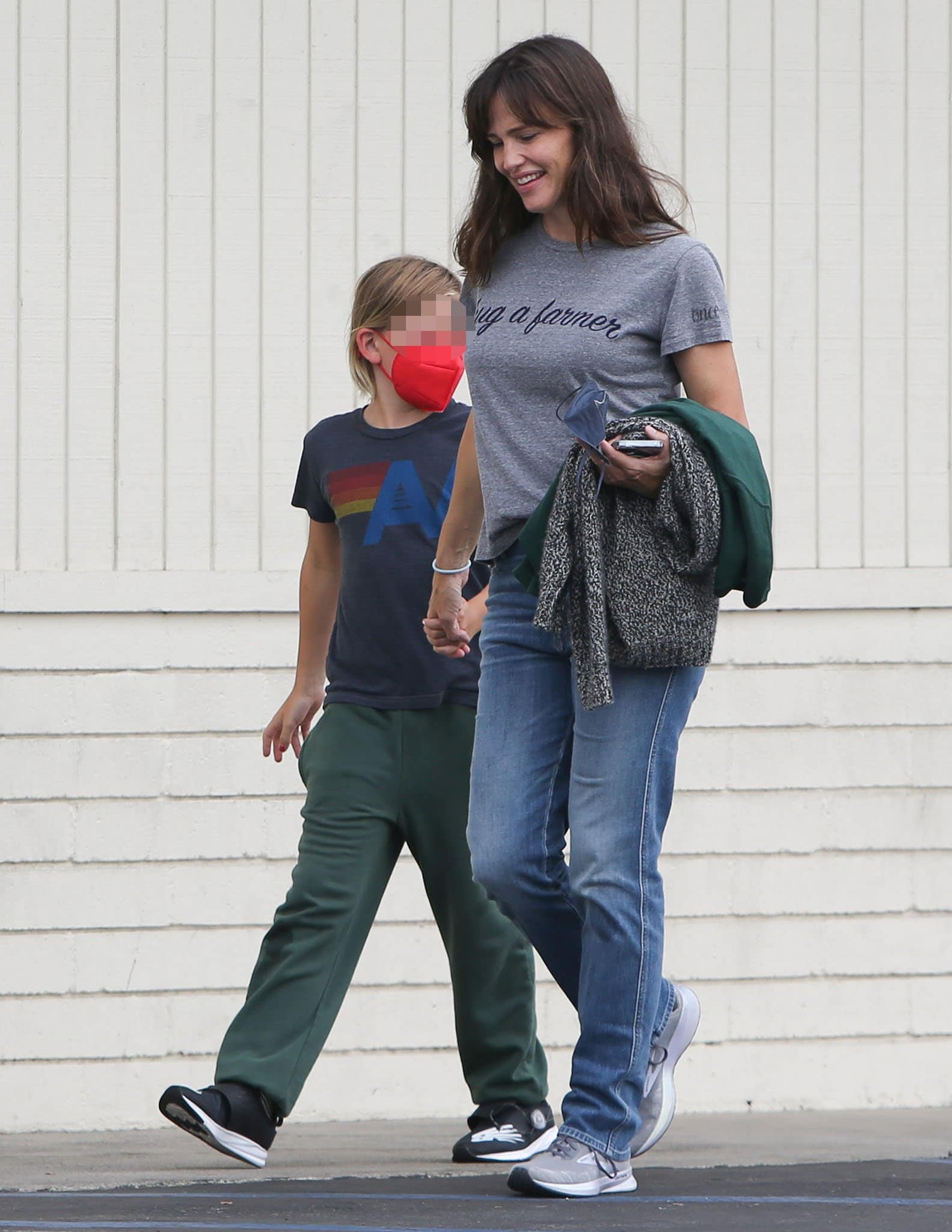 Jennifer Garner and son Samuel Garner Affleck head to an ice-skating rink in Los Angeles