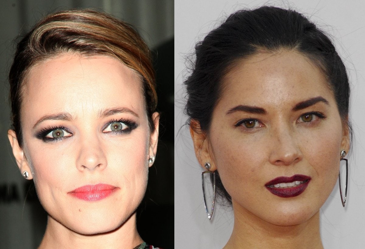 Rachel McAdams and Olivia Munn wear earrings by New York-based fine jewelry designer Melissa Kaye