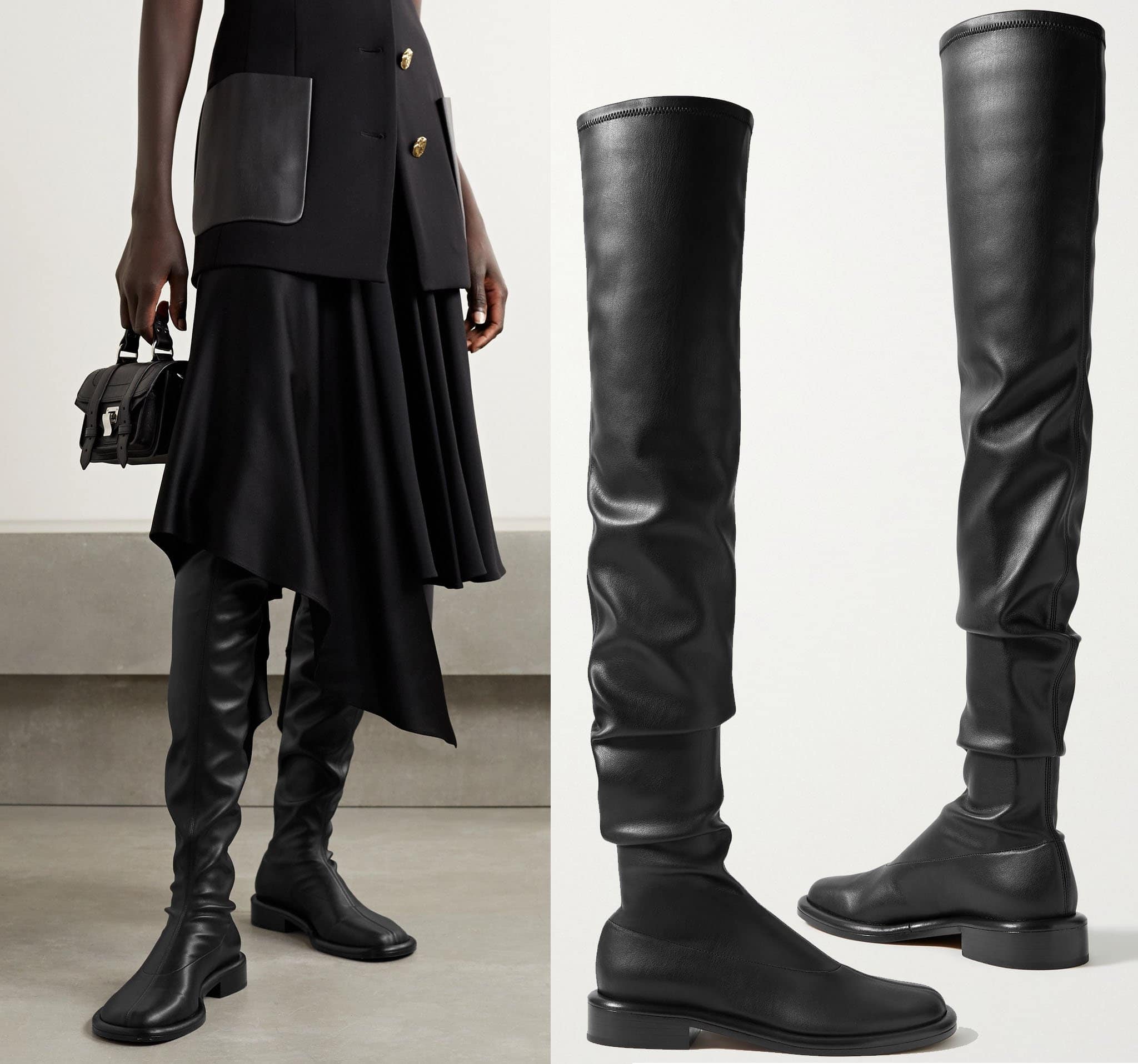 The Boyd by Proenza Schouler is made in Italy from supple black leather and features a slouchy silhouette and comfortable rounded toes
