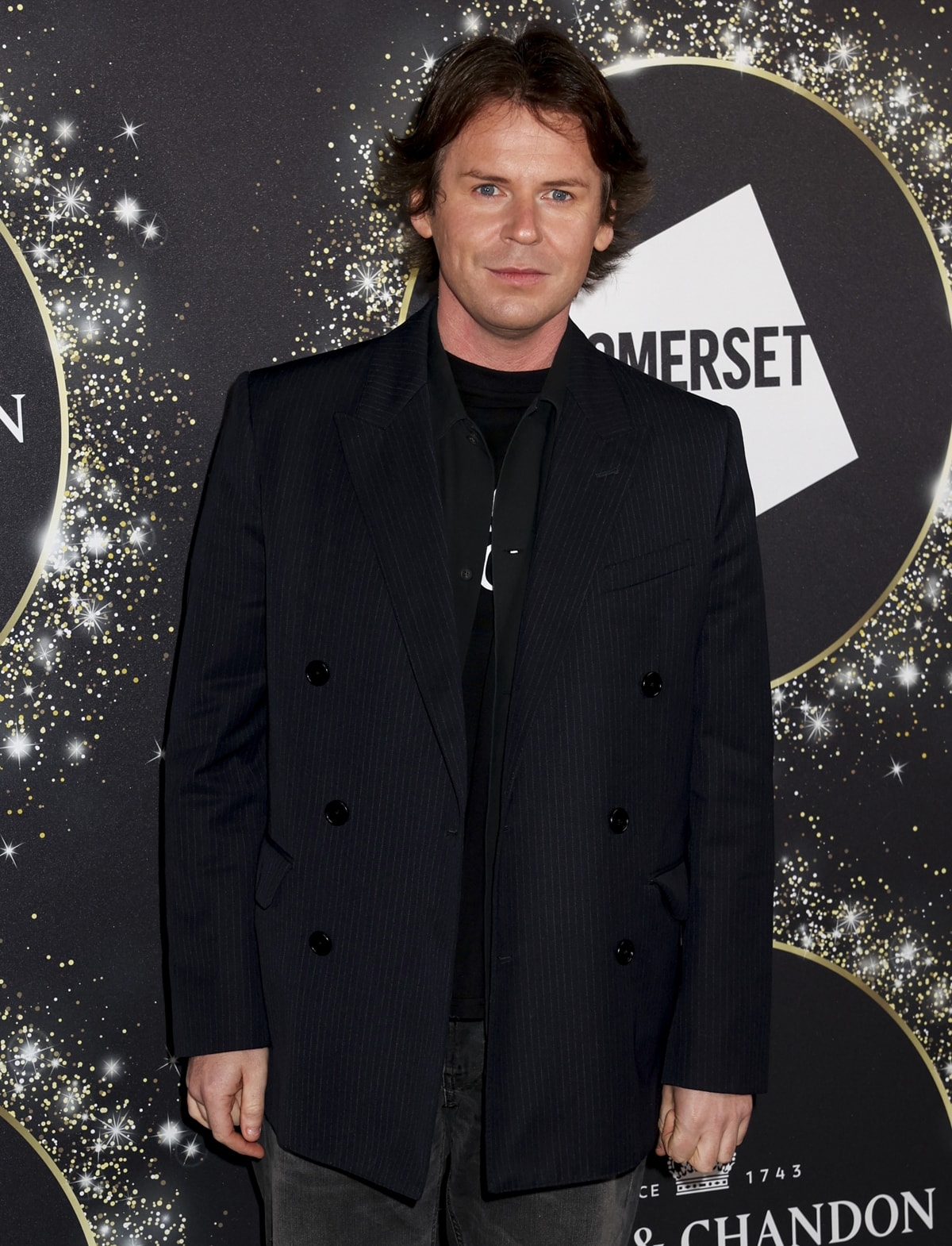 Scottish fashion designer Christopher John Kane attends the opening party of Skate at Somerset House with Moët Chandon
