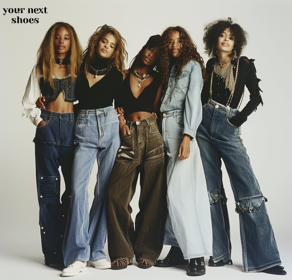 High-waisted wide-leg jeans are a versatile piece that can be dressed up or down