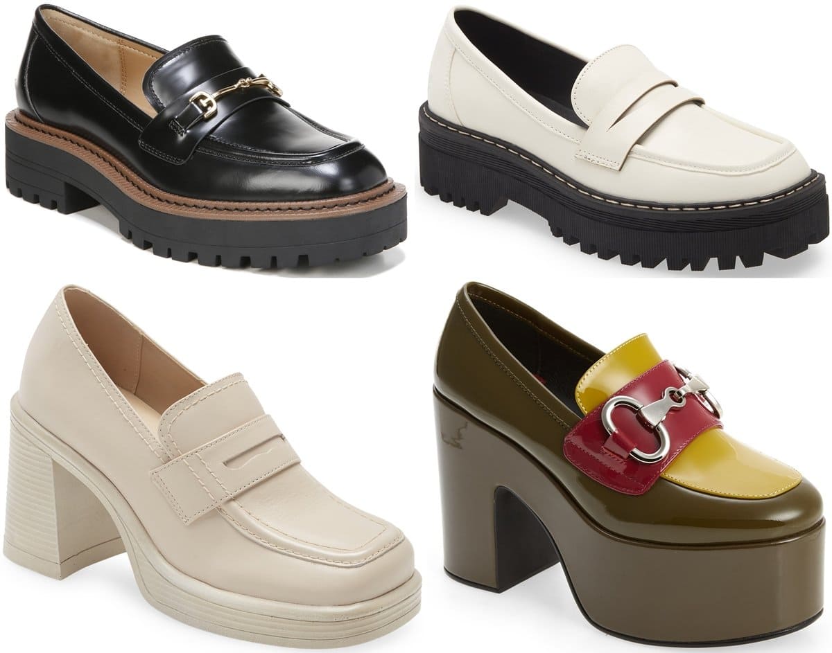 Platform loafers add a stylish lift with bold soles, blending sophistication with a modern edge