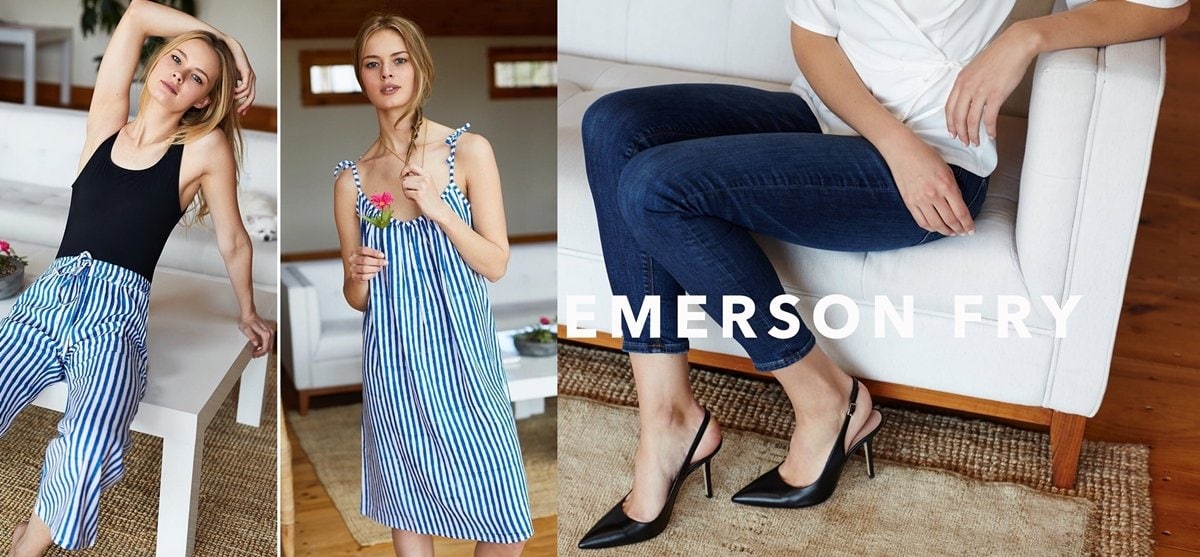 Emerson Fry designs and produces its made-to-order collections in the United States, led by a husband-and-wife team based in New Hampshire