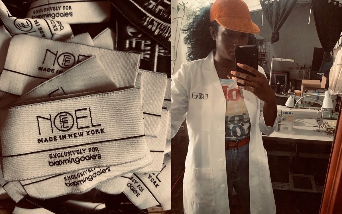 Fe Noel produces its made-to-order designs in New York, drawing on Caribbean influences and small-batch craftsmanship
