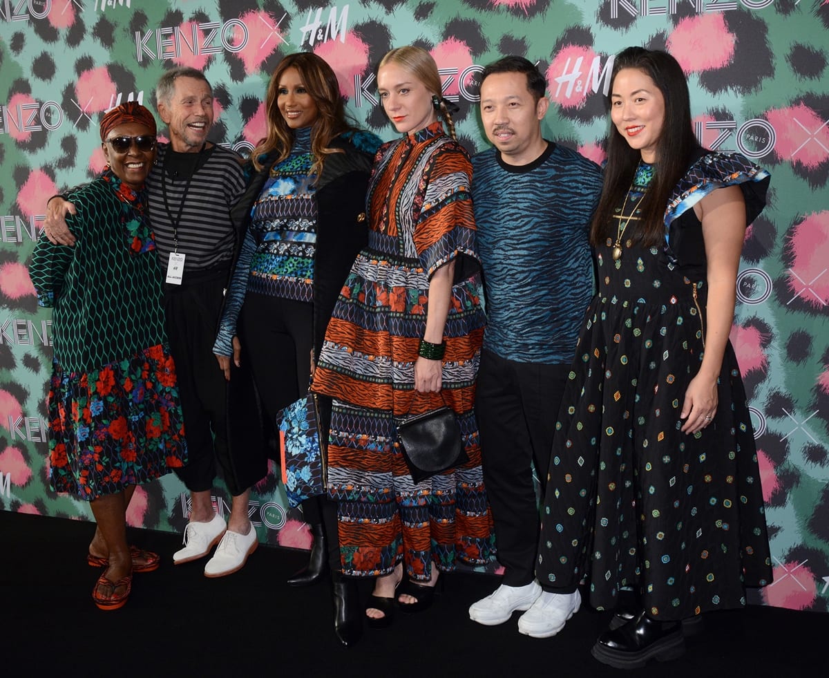 Bethann Hardison, Jean-Paul Goude, Iman, Chloë Sevigny, Humberto Leon, and Carol Lim attend the KENZO x HM Launch Event