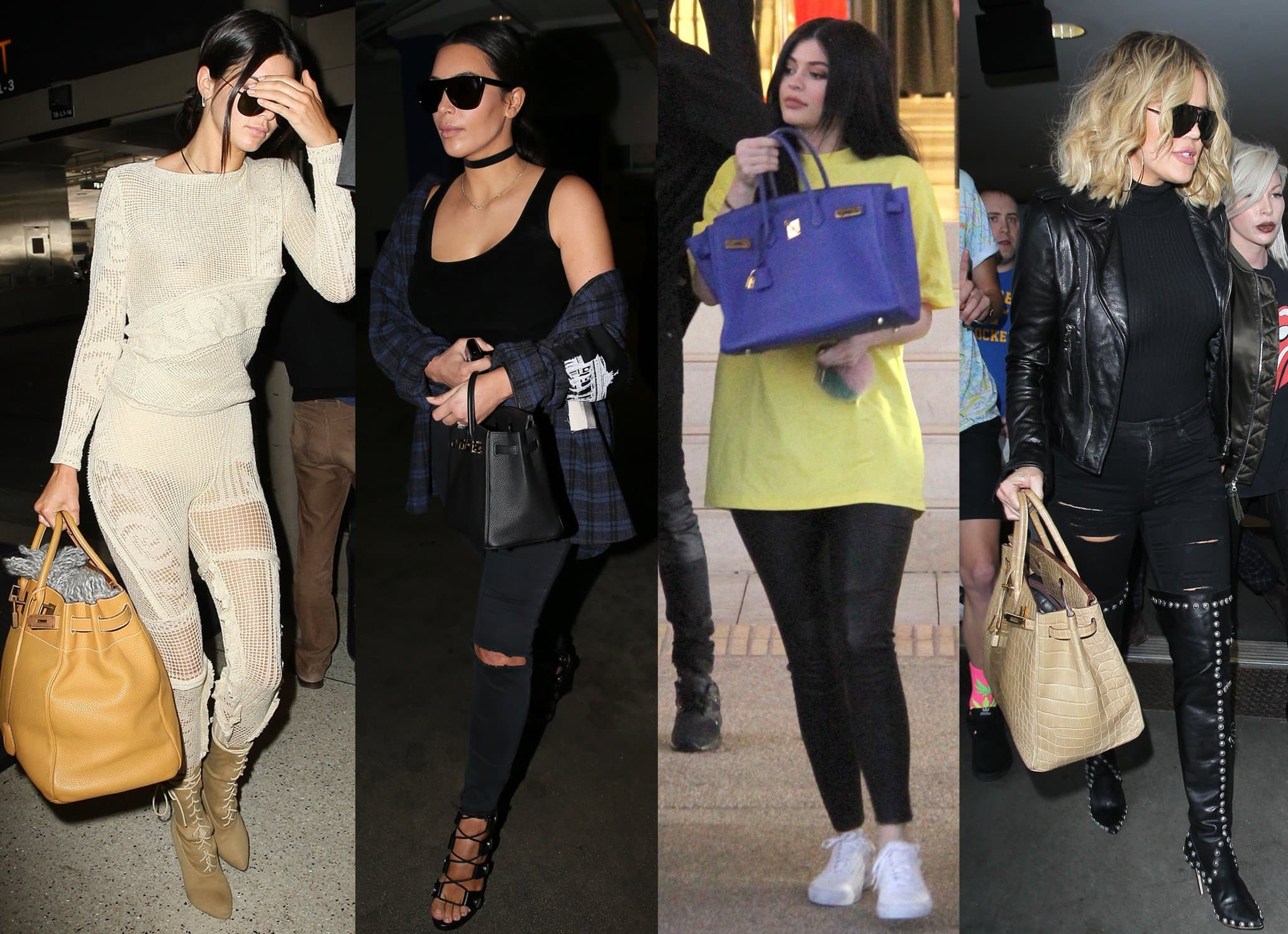 Kendall Jenner, Kim Kardashian, Kylie Jenner, and Khloé Kardashian are fans of Hermes bags