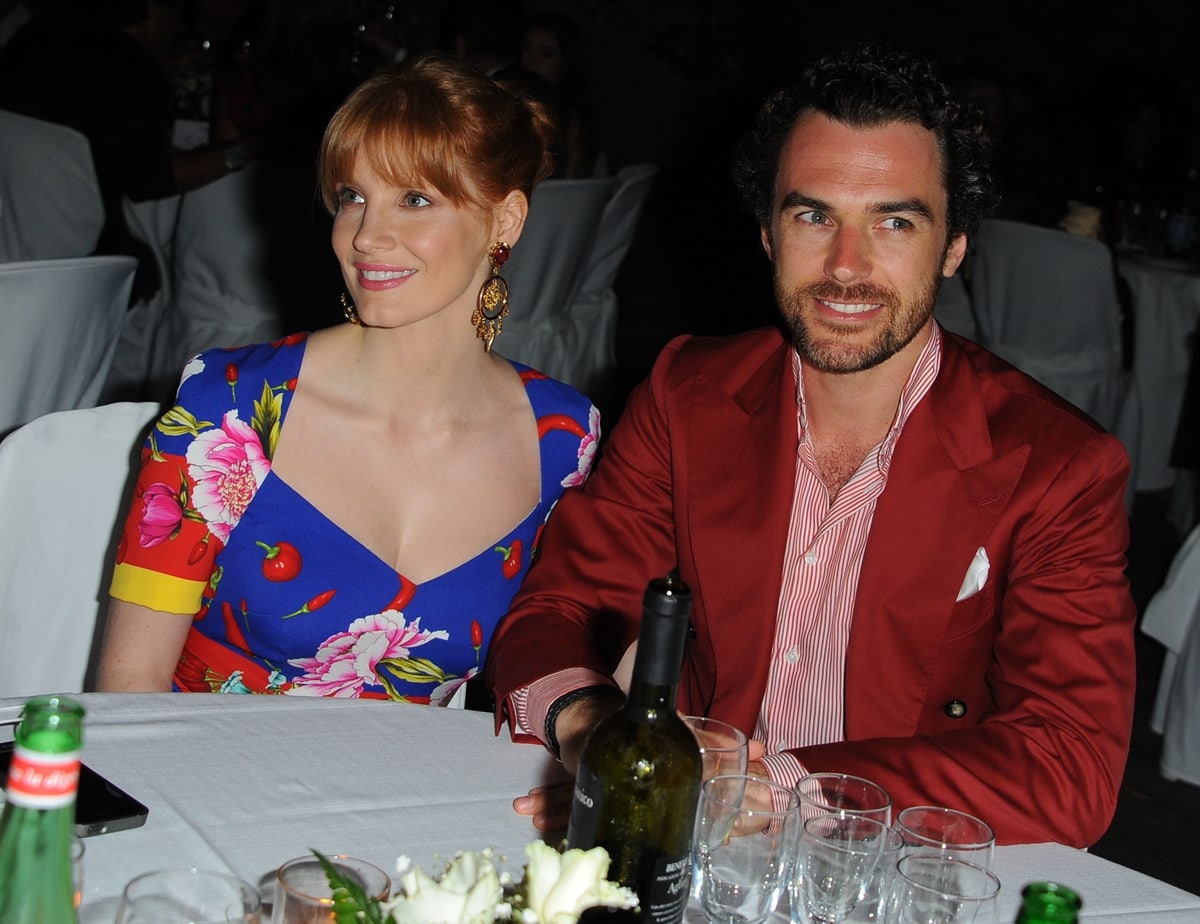 Actress Jessica Chastain and her boyfriend Gian Luca Passi De Preposulo attend Day 1 of Ischia Global Film Music Fest 2014