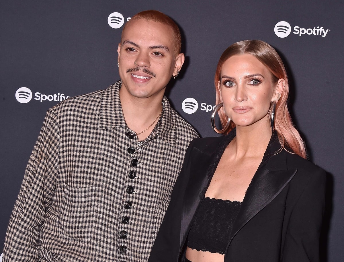 Ashlee Simpson and Evan Ross attend a Spotify event, showing off their chic and coordinated style