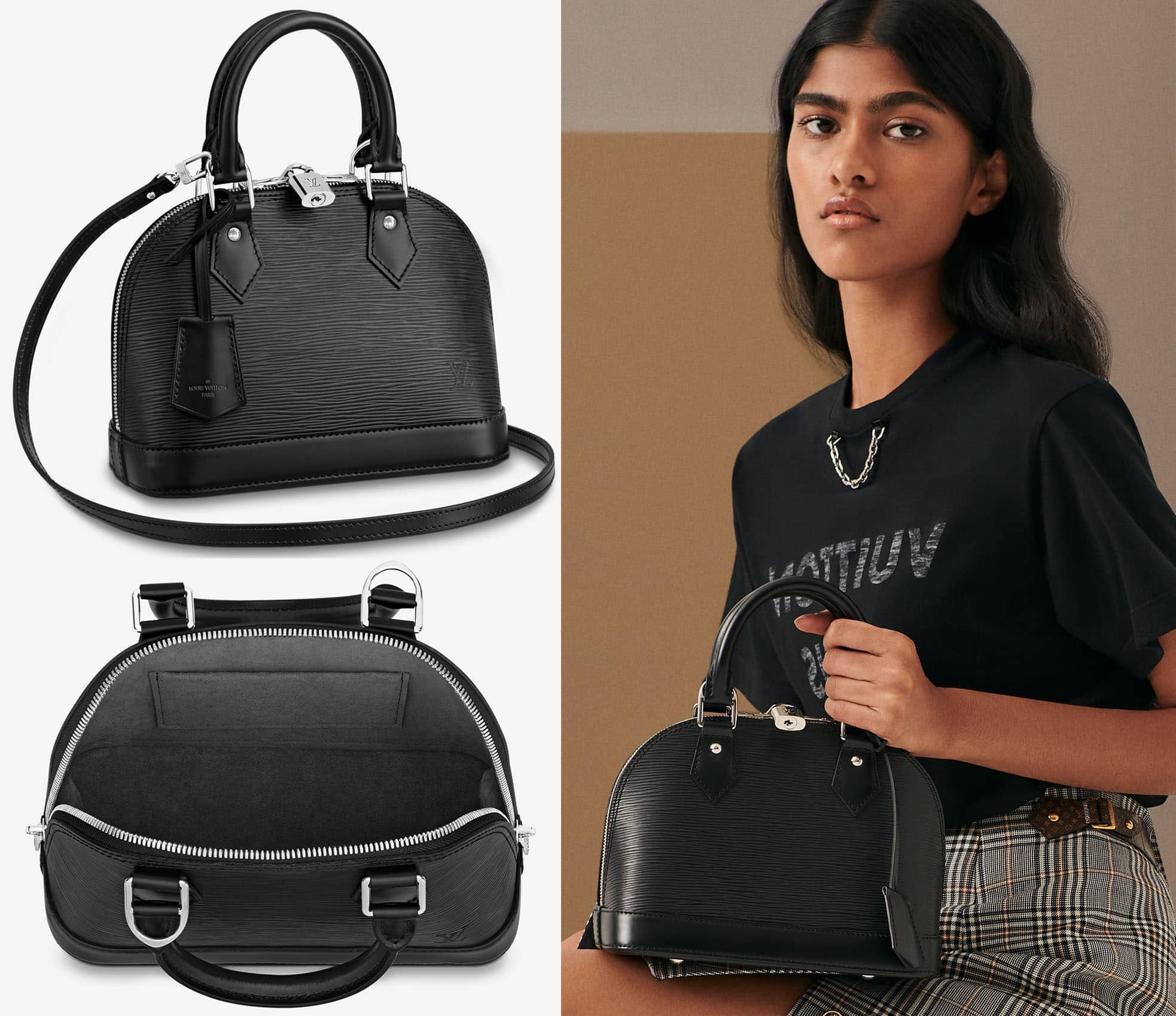 This iconic Alma BB iteration is crafted from emblematic Epi leather and features a timeless classic silhouette with the fashion house's signature details