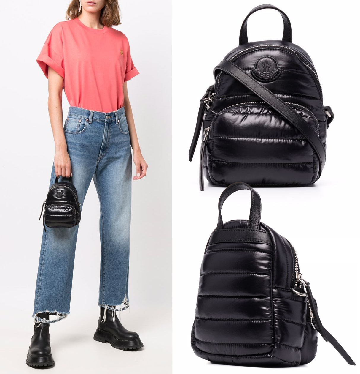 Versatile and practical, Moncler's Kilia backpack is crafted in a padded design and detailed with a logo patch to the front and an detachable adjustable shoulder strap that can be worn in different ways
