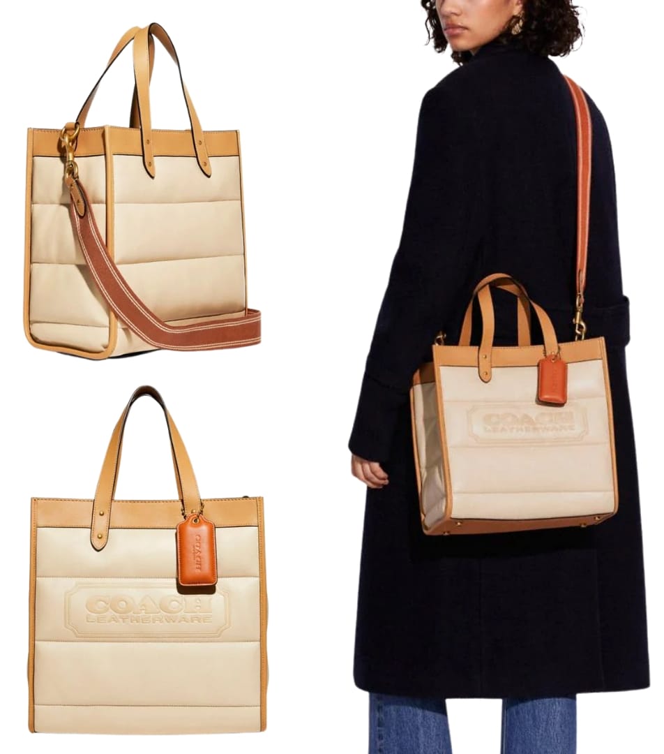 Finished with the American brand's iconic badge, this versatile sporty carryall is crafted of plush quilted ultra-soft leather