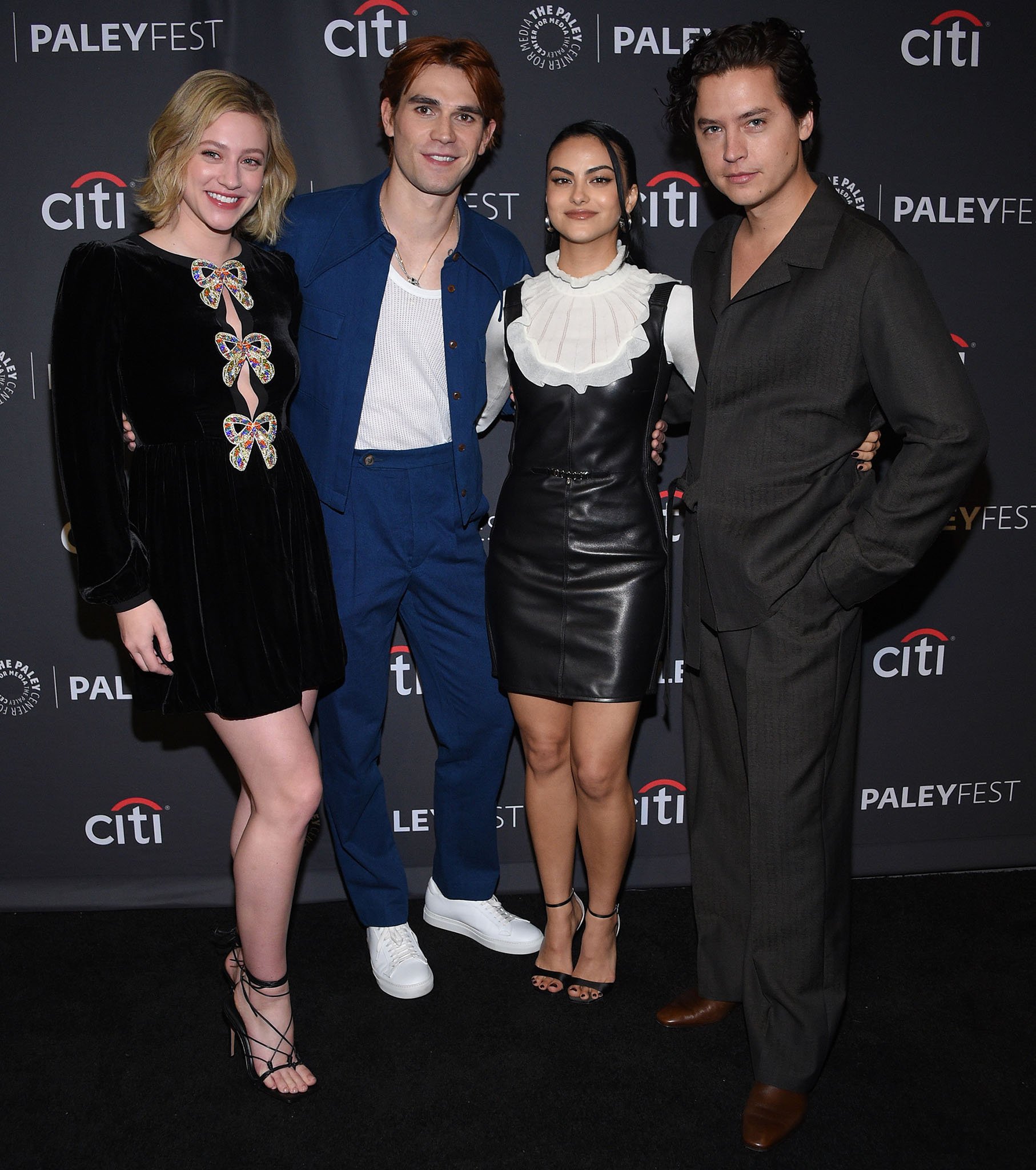 Lili Reinhart, KJ Apa, Camila Mendes, and Cole Sprouse highlight their chic looks and standout footwear at the 2022 PaleyFest red carpet