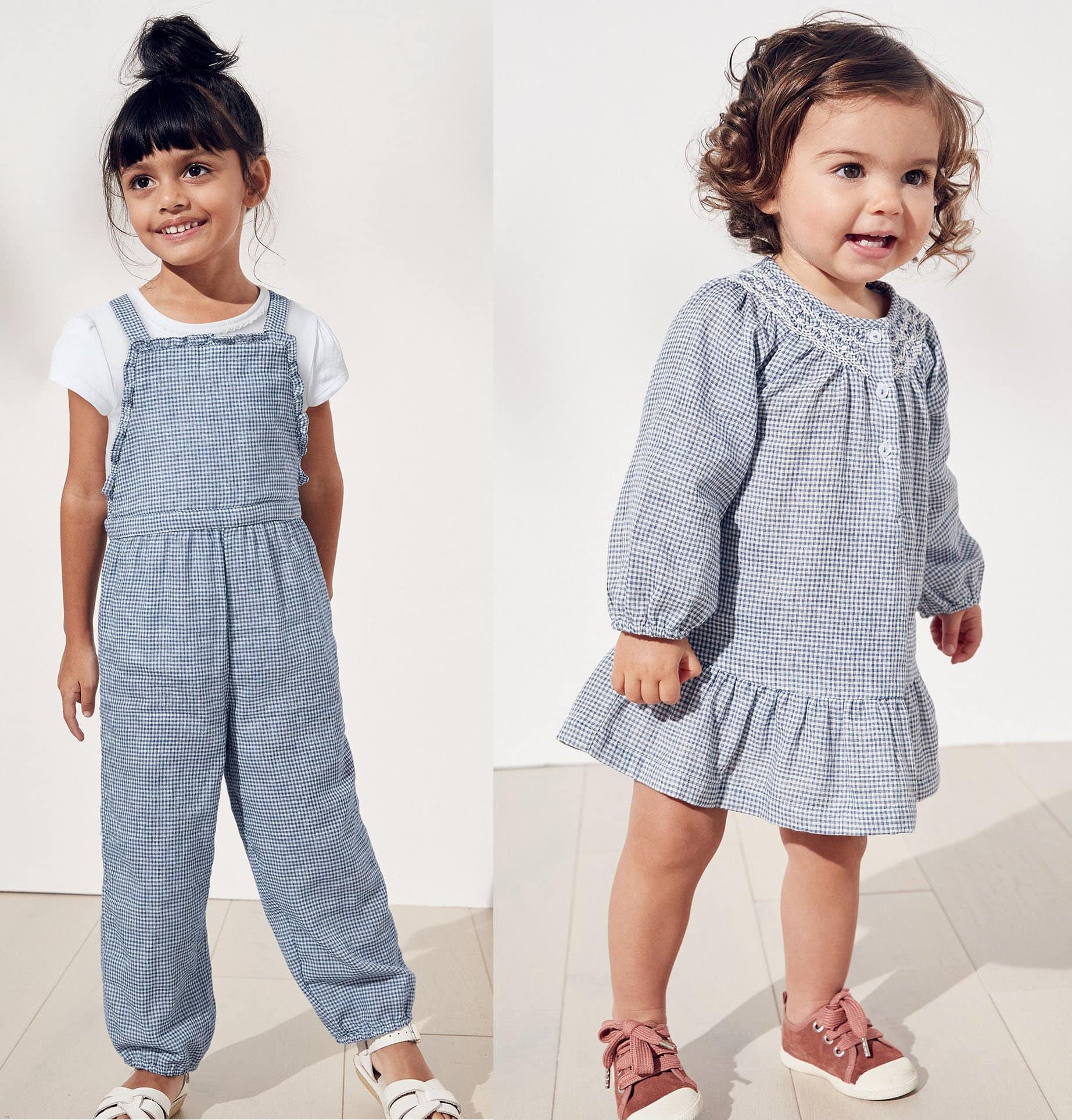Jeannie Check Overalls Top Set; Jeannie Check Dress