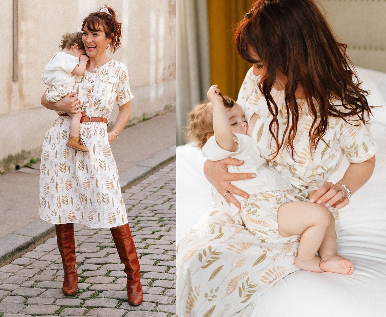 Paulin Signature Végétale x YouMilk Saharan breastfeeding dress