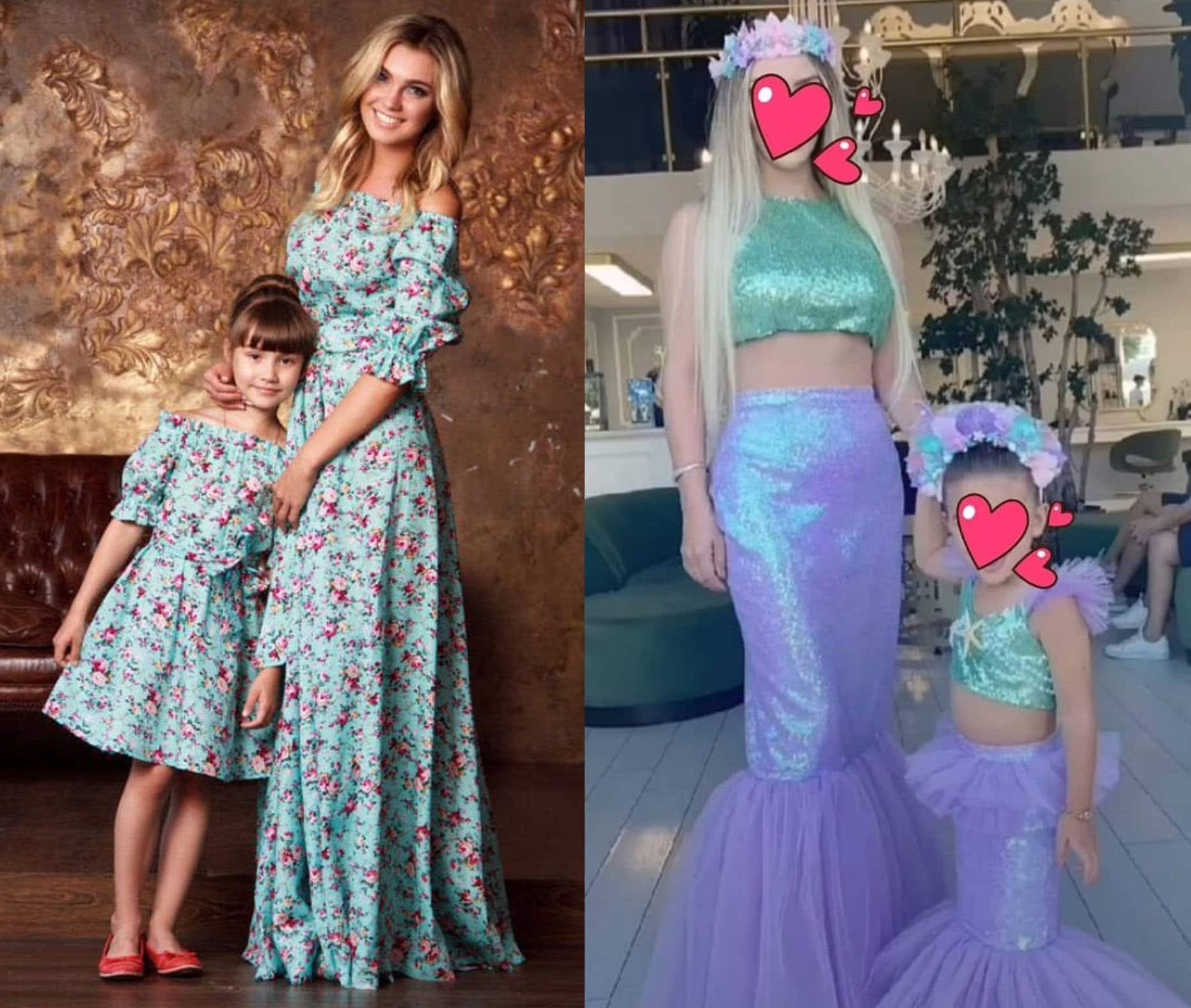 HisAndHersBoutiStore Mommy Me dress; Ikrakids Mommy and Me Mermaid costume