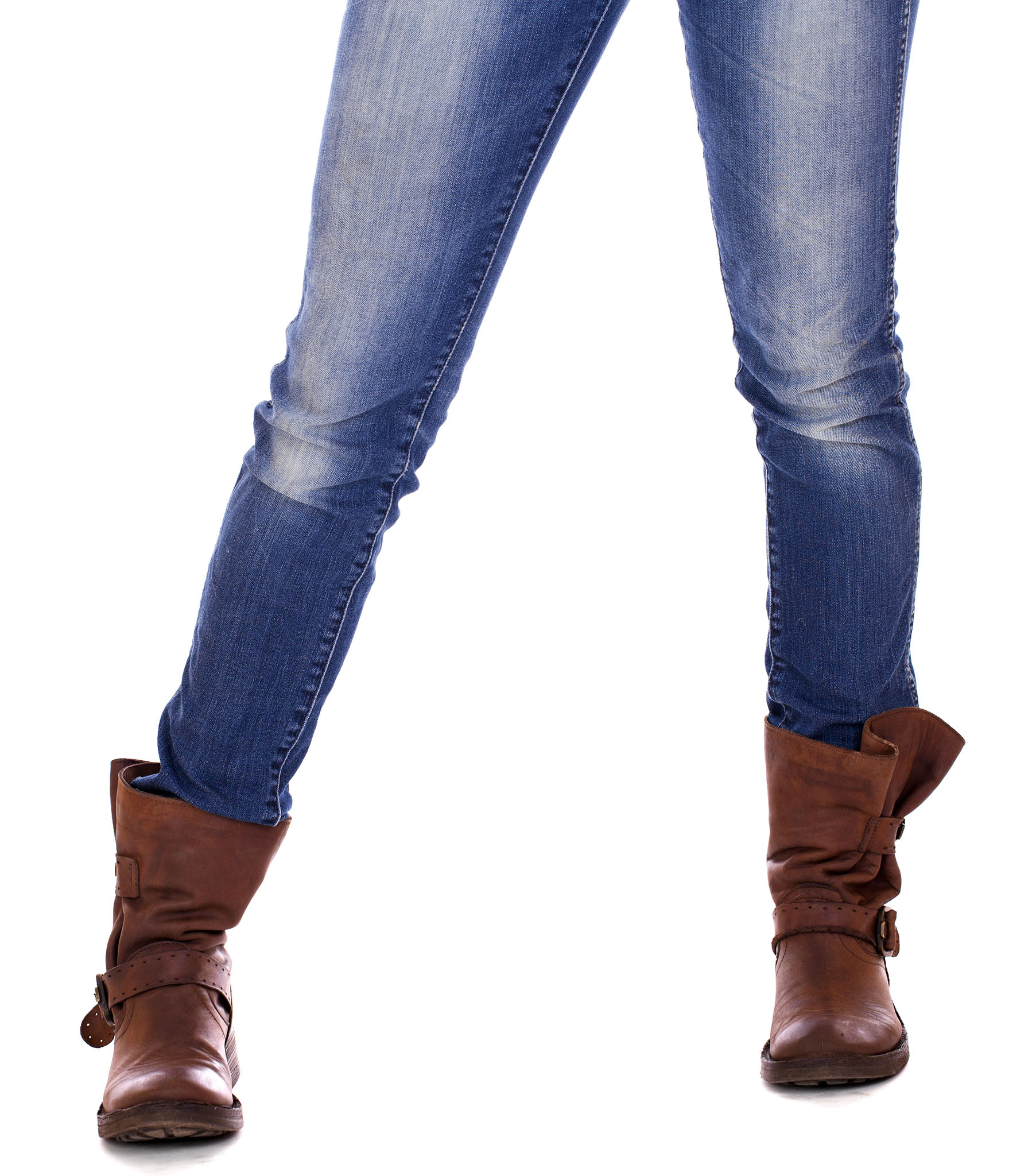 Shorter than thigh-high boots, tall ankle boots are wider in the calf area, allowing you to tuck your jeans into the boots easily