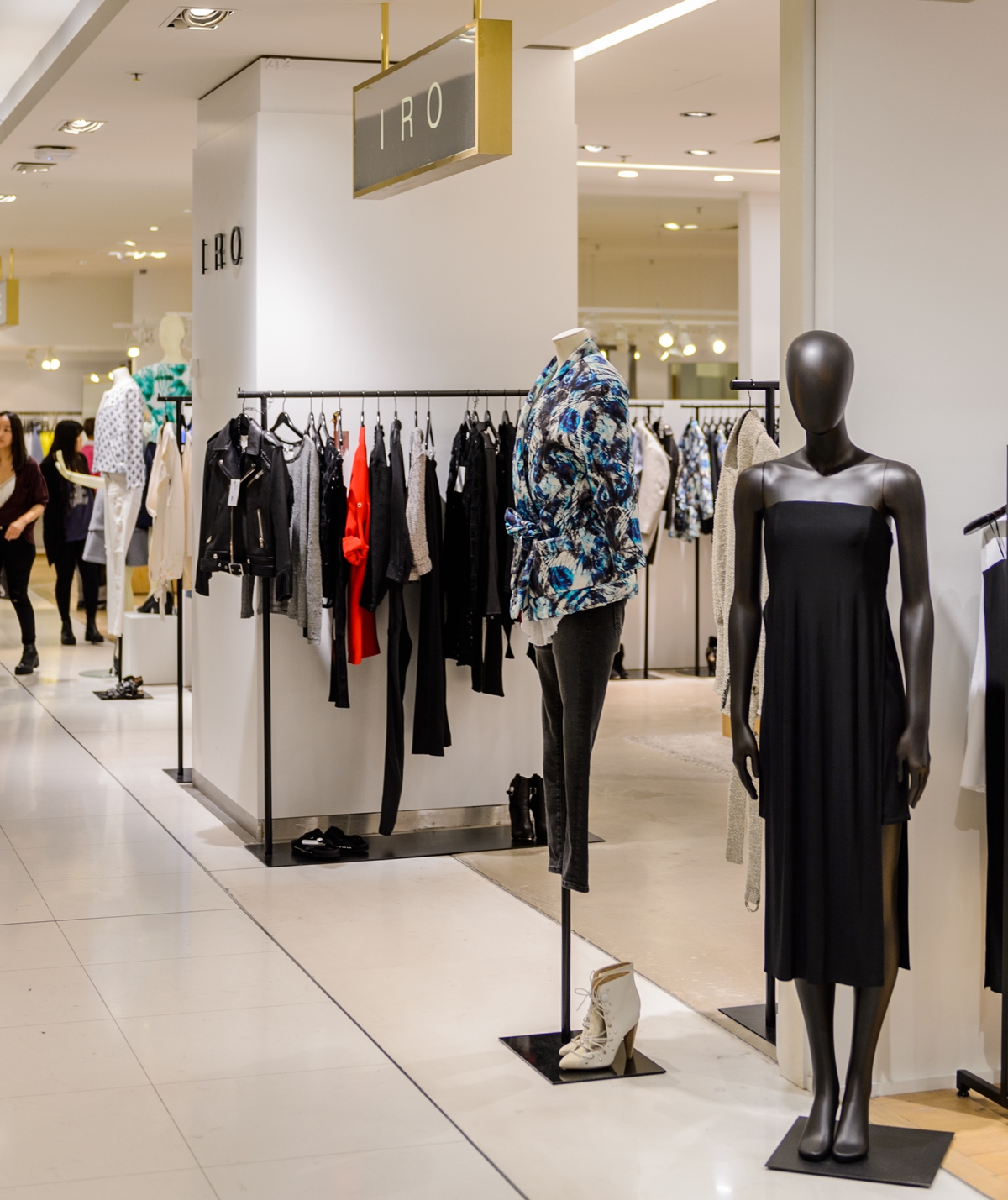 IRO clothing store at the upmarket French department store chain Galeries Lafayette on Boulevard Haussmann in the 9th arrondissement of Paris