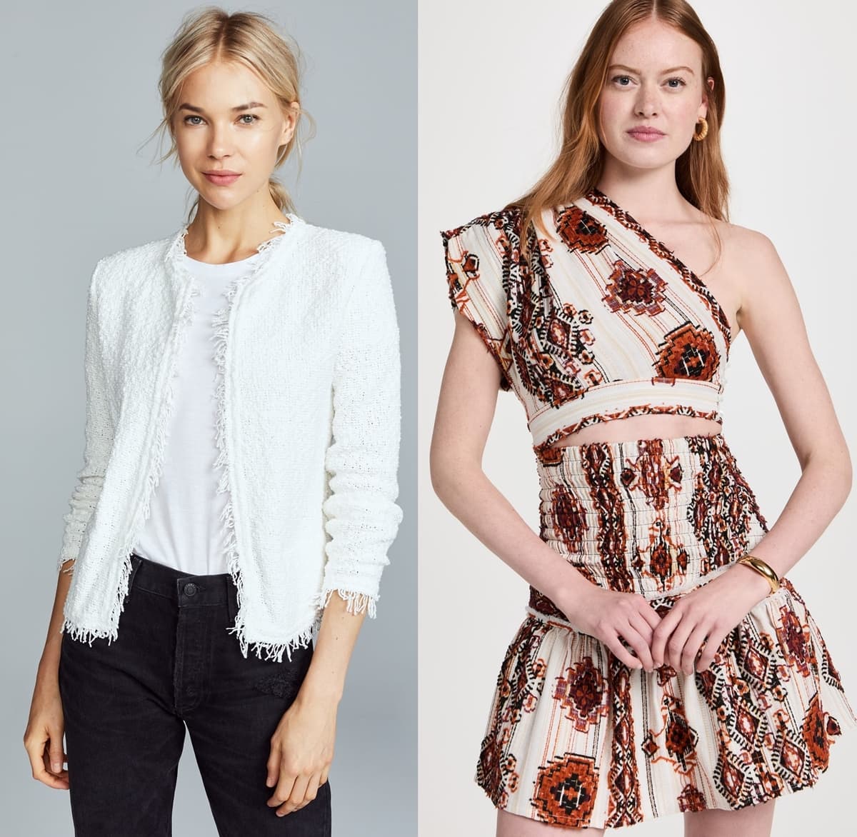Lightweight IRO Shavani jacket made in Poland and IRO Temi cutout dress made in Bulgaria