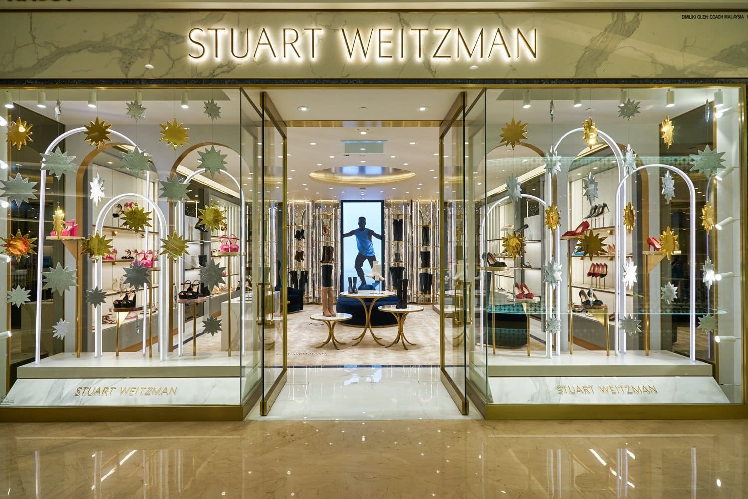 Stuart Weitzman storefront at Suria KLCC, a 6-story shopping mall located at the foot of the Petronas Twin Towers in Kuala Lumpur City Centre, Kuala Lumpur, Malaysia