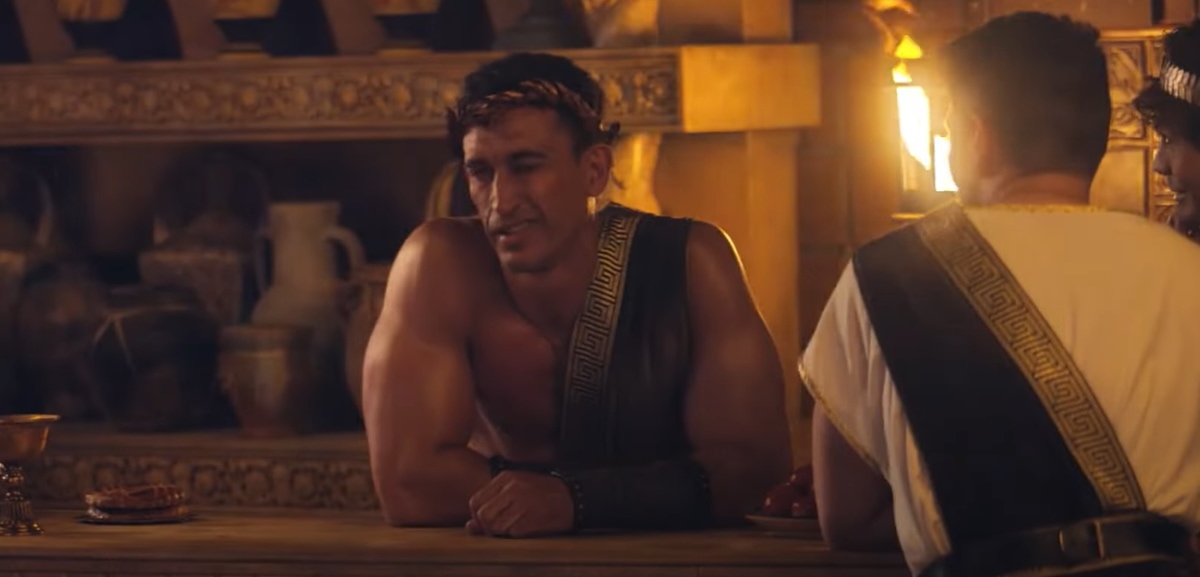 Fitness model Diego Sebastian plays a man who dares to wink at Medusa, which ends up being fatal