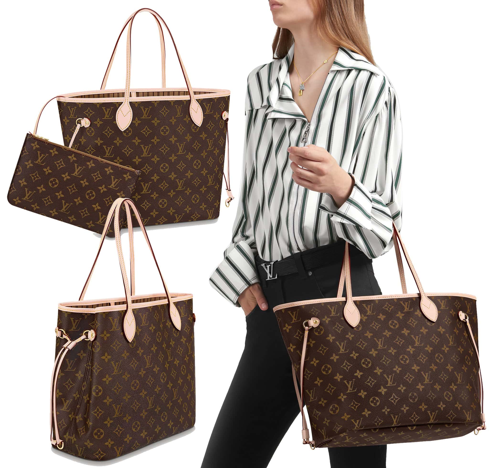 Combining timeless design with heritage details, the Neverfull MM is made from supple Monogram canvas and features cowhide trims and slim shoulder straps