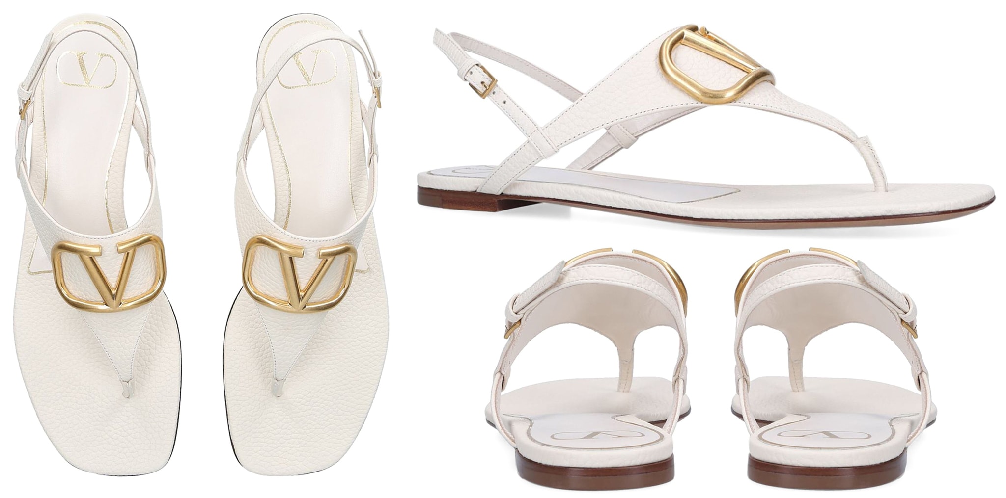 Inject sophisticated appeal into your summer outfit with the Valentino Vlogo sandals