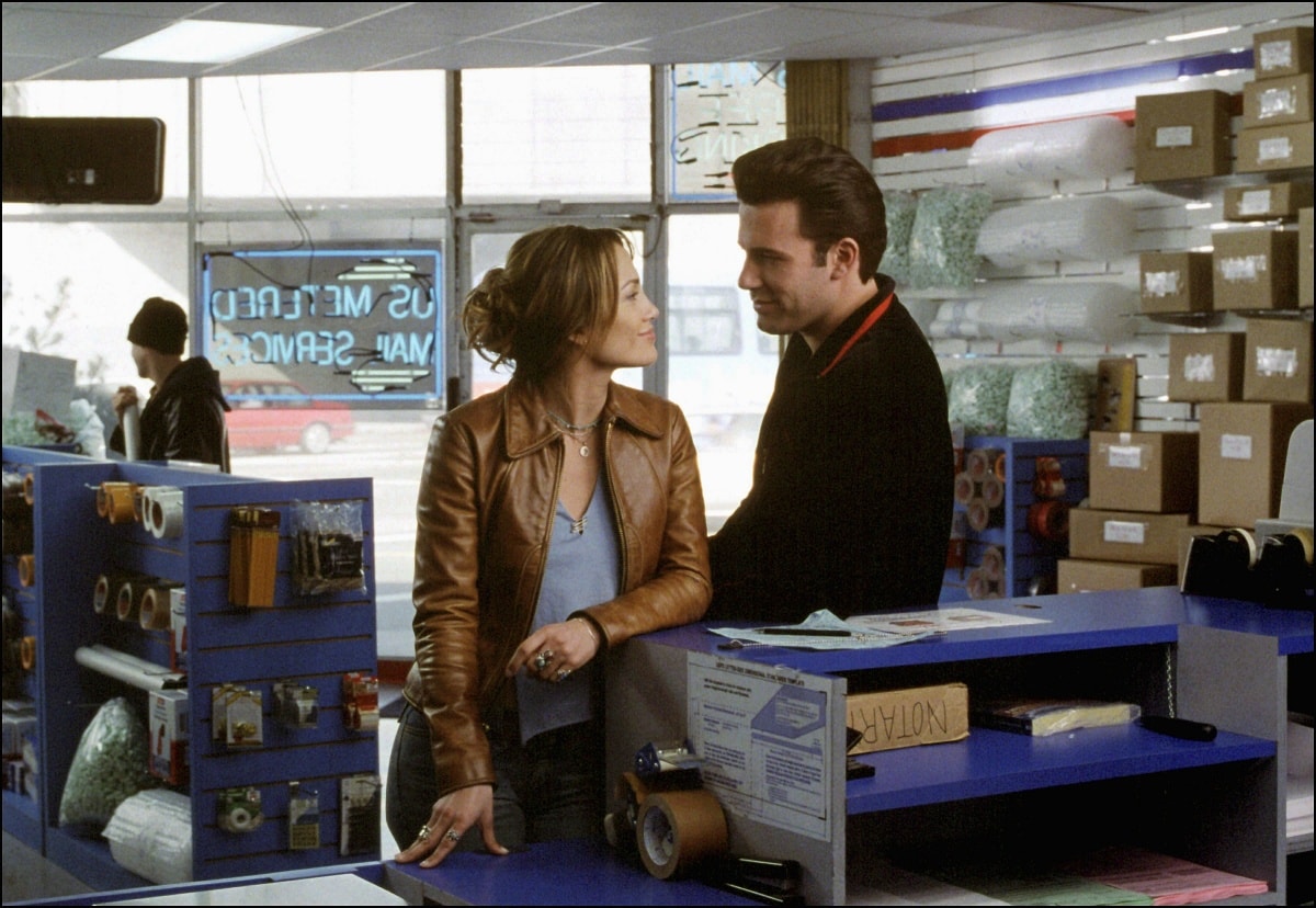 Jennifer Lopez as Ricki and Ben Affleck as Larry Gigli in the 2003 romantic comedy Gigli