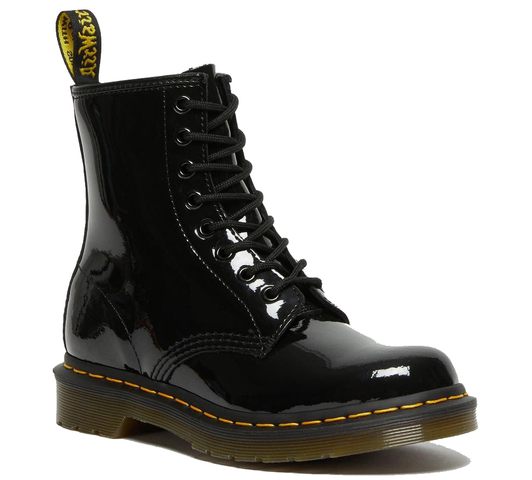 The 1460 lace-up boots in Patent leather
