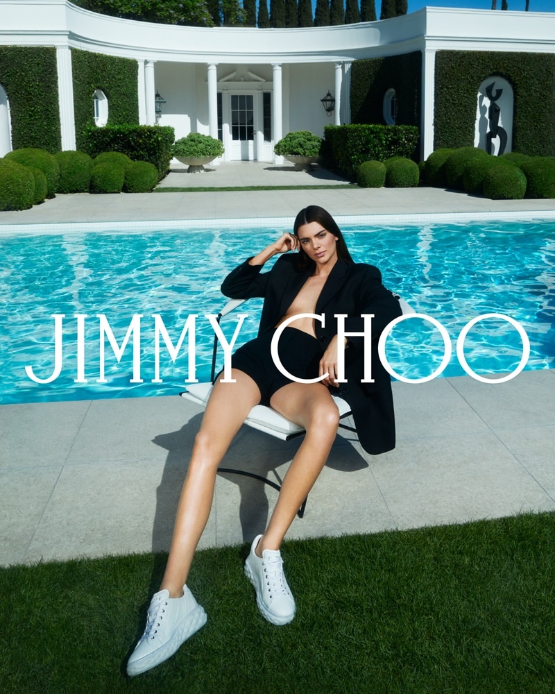 Kendall Jenner wearing the Diamond Light Maxi sneakers