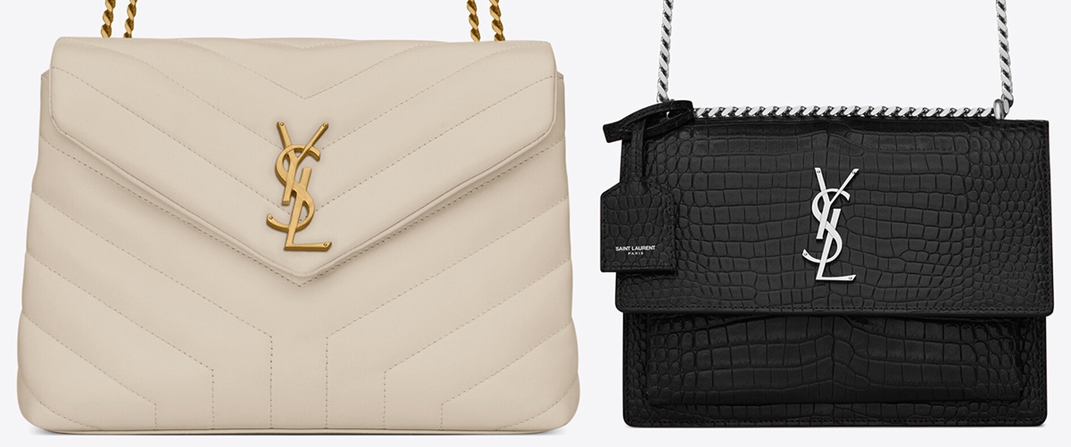Logo Details: The current Saint Laurent logo features a bold, clean sans-serif wordmark with rounded edges—an important detail to examine when authenticating YSL bags