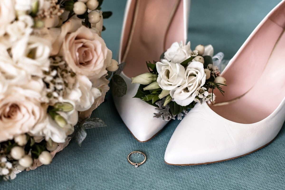 Start researching bridal shoe options early and prioritize comfort as you'll be on your feet all day