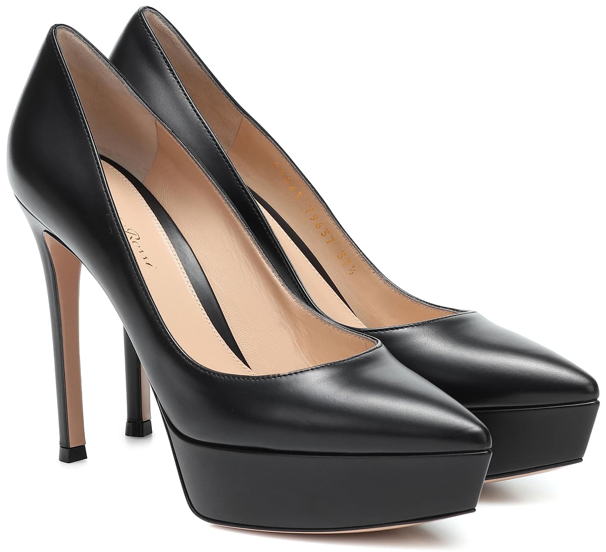 A classic style, the Dasha pumps by Gianvito Rossi feature pointed toes and are set upon platform soles and stiletto heels