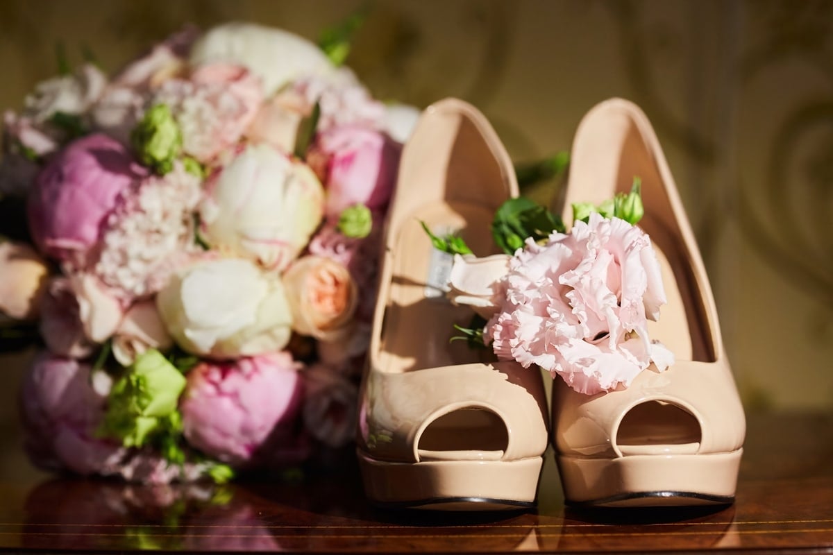 Peep-toe heels strike the perfect balance for bridal styling—refined, structured, and just subtly revealing