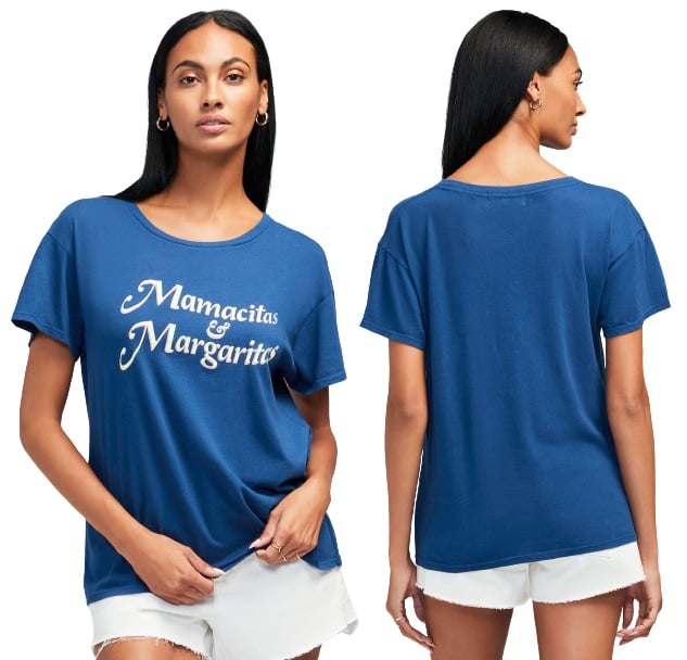 Make a statement in the Mamacitas Margaritas casual tee cut from lightweight cotton jersey in a trendy oversized silhouette