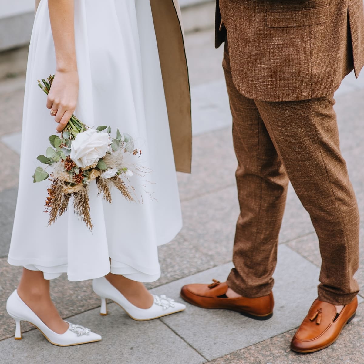 Picking your bridal shoes goes beyond just matching them to your wedding dress