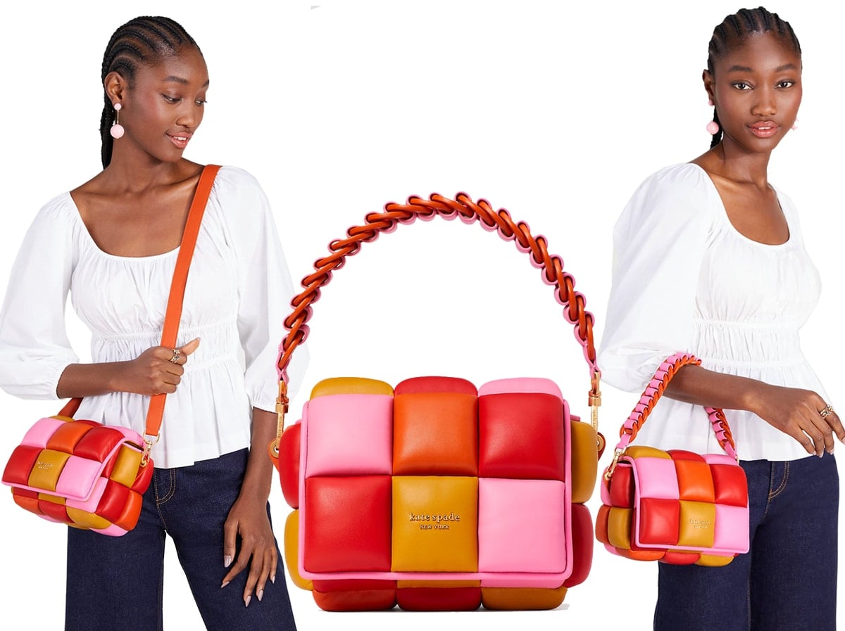 As its name suggests, the Kate Spade Boxxy features a boxy silhouette with a padded lambskin leather design