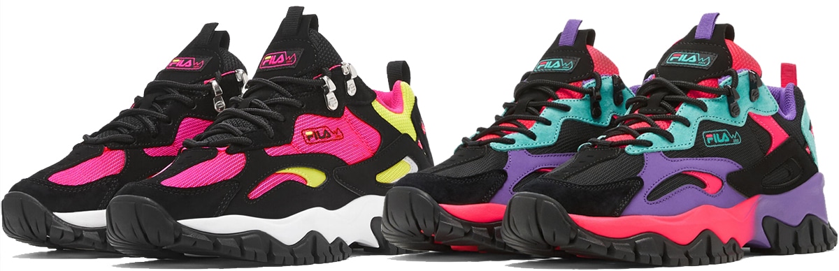 Stylish and comfy, the Ray Tracer TR2 boasts contrasting wavy panels that bring retro playfulness to the mixed-media sneakers