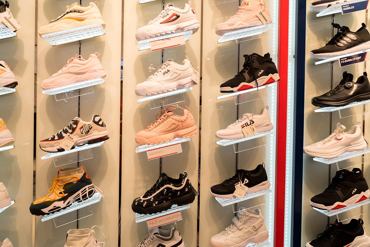 Fila shoes are priced between $25 and $250