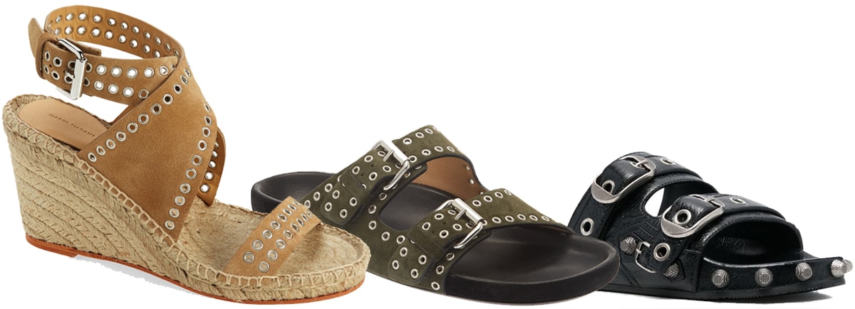 Grommets, the new studs? Discover how designers elevate shoe aesthetics with alternative metal accents!