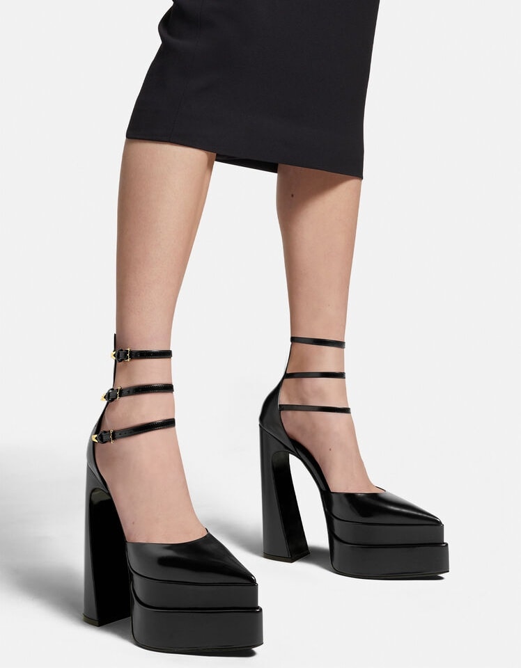 Versace Aevitas Pointy Platform Pumps