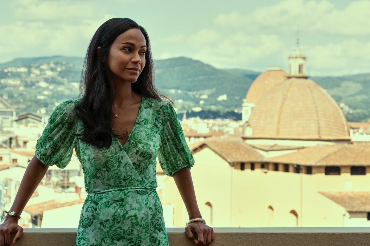 Zoe Saldaña as Amy Wheeler in the 2022 drama limited series From Scratch